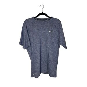 Nike‎ Swim Dri-FIT Men's Blue Heather T-Shirt Activewear Training